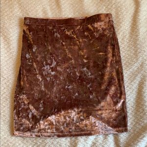 Pink Velvet Skirt